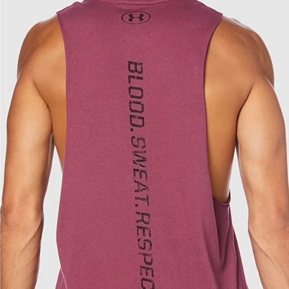 Under Armour Project Rock BSR Tank Top Mens Size 3XL Maroon 1360741 569 - Picture 2 of 4